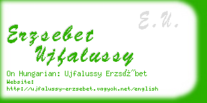 erzsebet ujfalussy business card